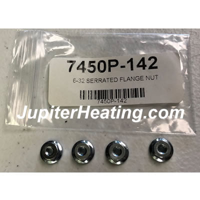 7450P-142 6-32 Serrated Flange Nut
