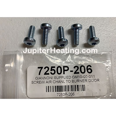 7250P-206: Screw, Air Channel to Burner Door (Bag of 5)