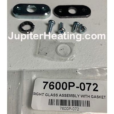 7600P-072 Site Glass with Gasket and Screws - All Models